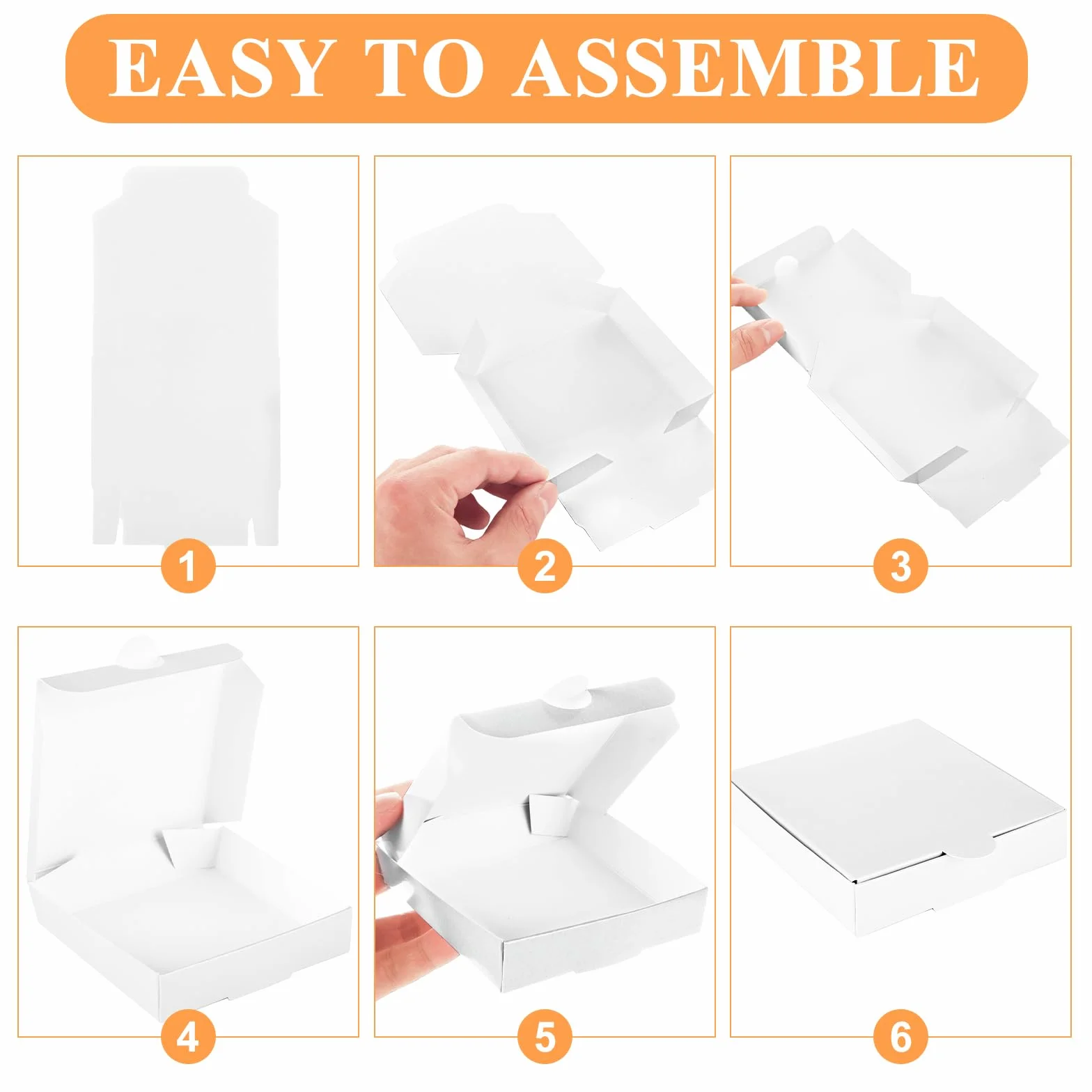 Scatole per Pizza 100 Mini 3,5x3,5 cm Quadrate Cartone Bianco