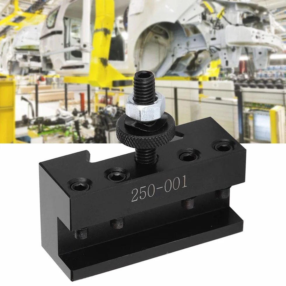 Portautensili a cambio rapido Portautensili per tornio durevole in acciaio ad alto tenore di carbonio tornitura CNC 2,1 x 2,1 x 0,8 pollici(250‑001)