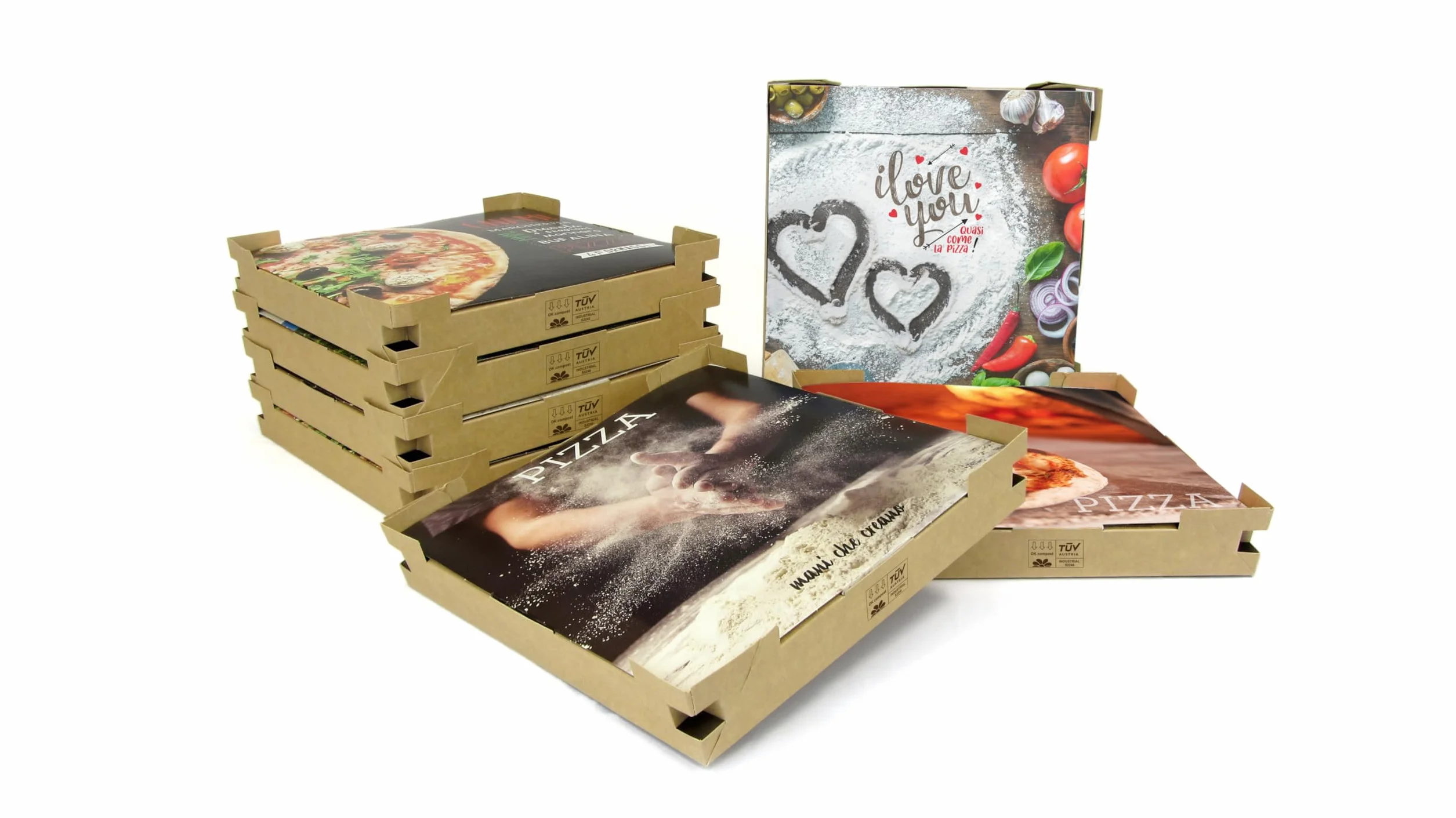 COPERCHIO STAMPATO CON QUALITA' FOTOGRAFICA per cubo scatola pizza 33x33 200 pezzi