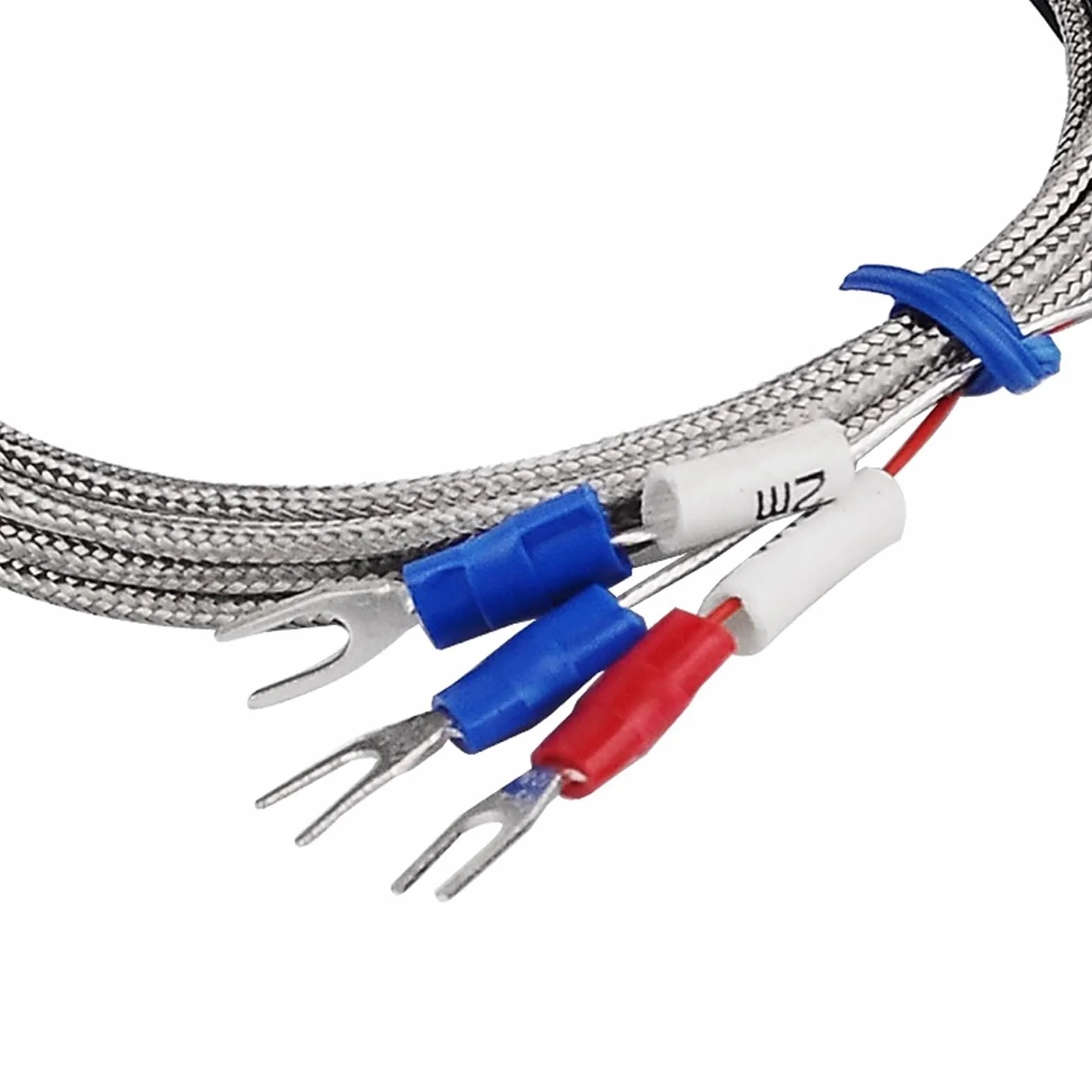 Sensore di temperatura PT100 con tubo sonda da 10 cm con schermo in acciaio inossidabile con cavo da 2 m 3 fili for regolatore di temperatura(Cable length 2m)