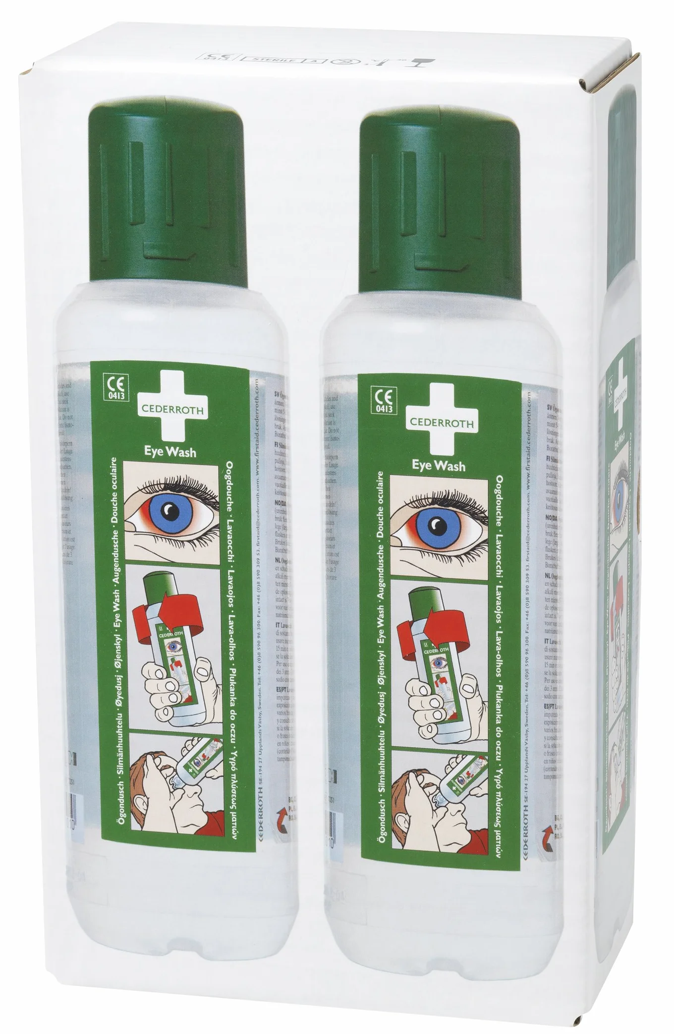 Cederroth Augenspülflasche 500 ml sterile Kochsalzlösung Packung 1 Stück