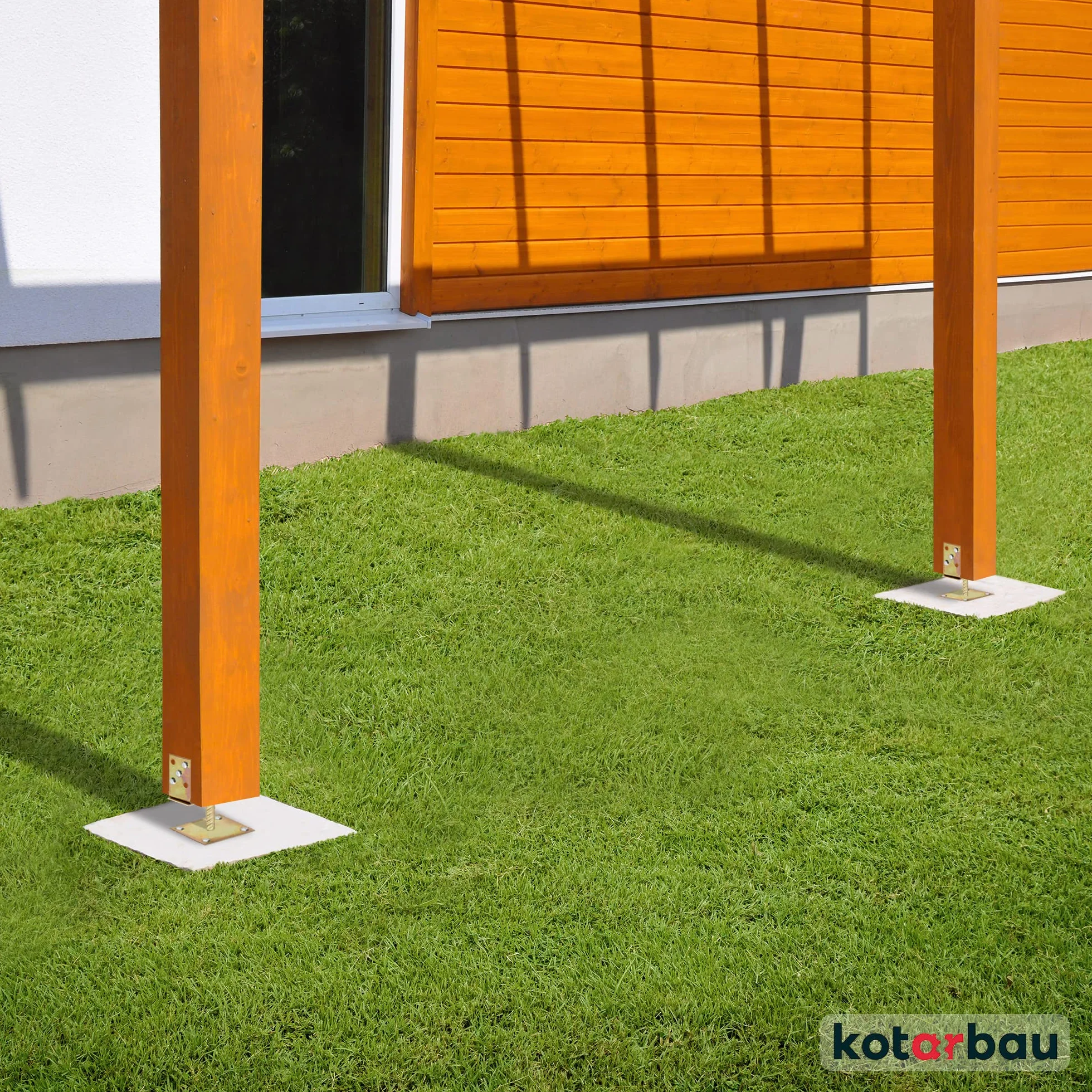 KOTARBAU® 4 szt. Supporti Regolabili Acciaio Zincato 0-160 mm Staffe per Pali Legno