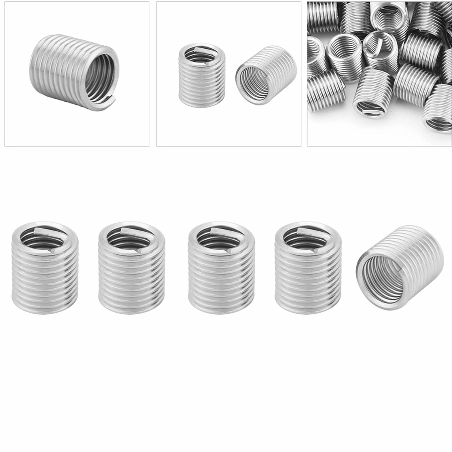 Inserti Filettati Elicoidali M8x1.25 Acciaio Inox 304 100 Pezzi