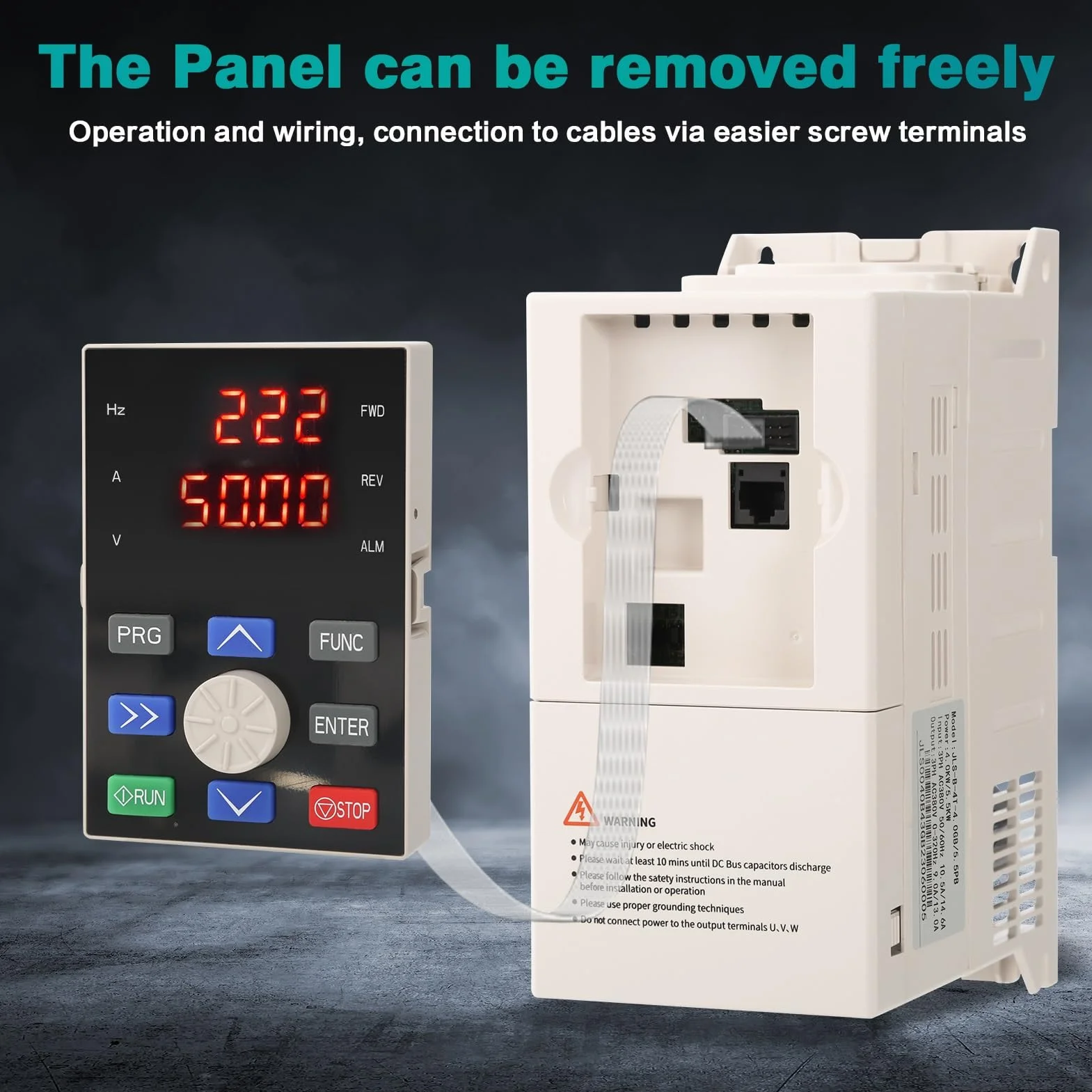 Jadeshay Inverter per Motori Trifase Convertitore di Frequenza Trifase Regolatore di velocità VFD Ingresso 380V Uscita 380V Trifase per 4KW Regolatore di velocità Motore