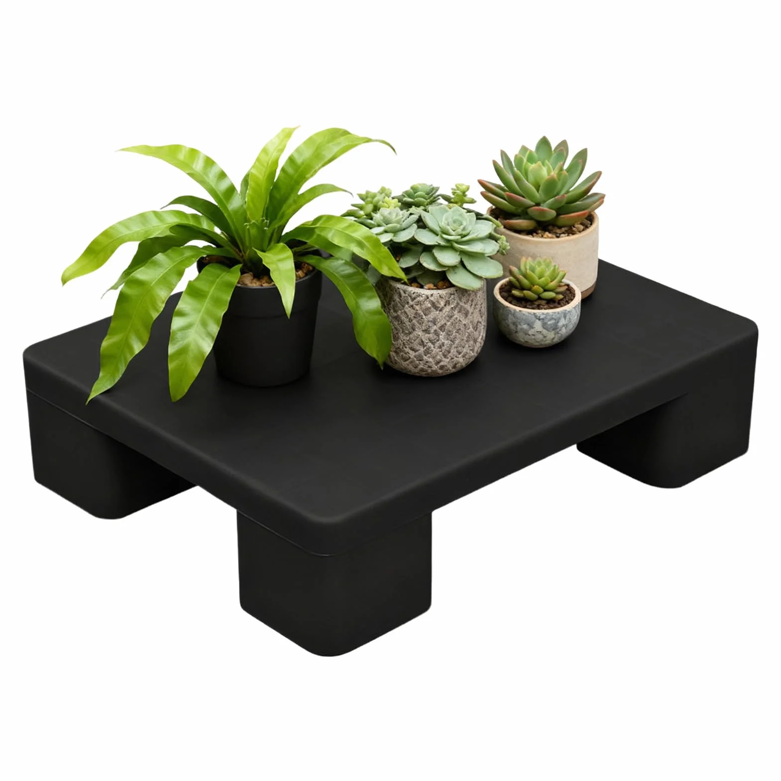 Pallet da pavimento – Pallet in 40 x 30 cm, barriera all'umidità | Elevatore industriale con capacità di carico di 250 kg con facilità, tampone di stoccaggio nidificato per supe