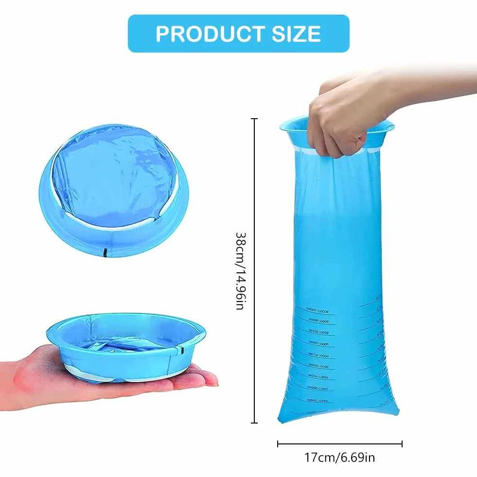 Sacchetti Monouso Vomito Auto Bambini 10 Pezzi Blu Alta Densità 1000 ml