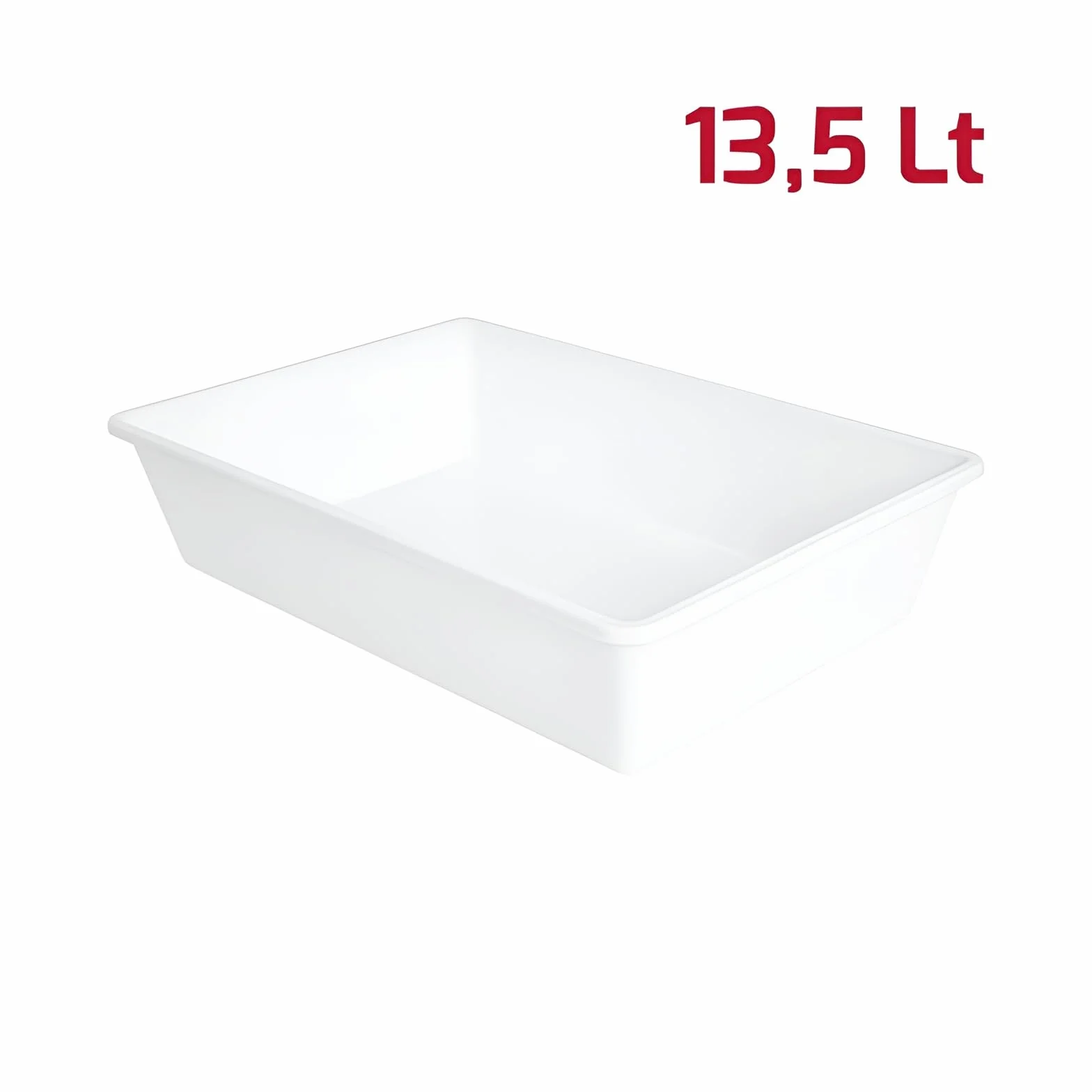 Vaschetta frigo bianca 50x34 h11 litri 13.5 bacinella certificata per alimenti conservazone cibi e trasporto ideale uso professionale pizzeria ristoranti hotel pub