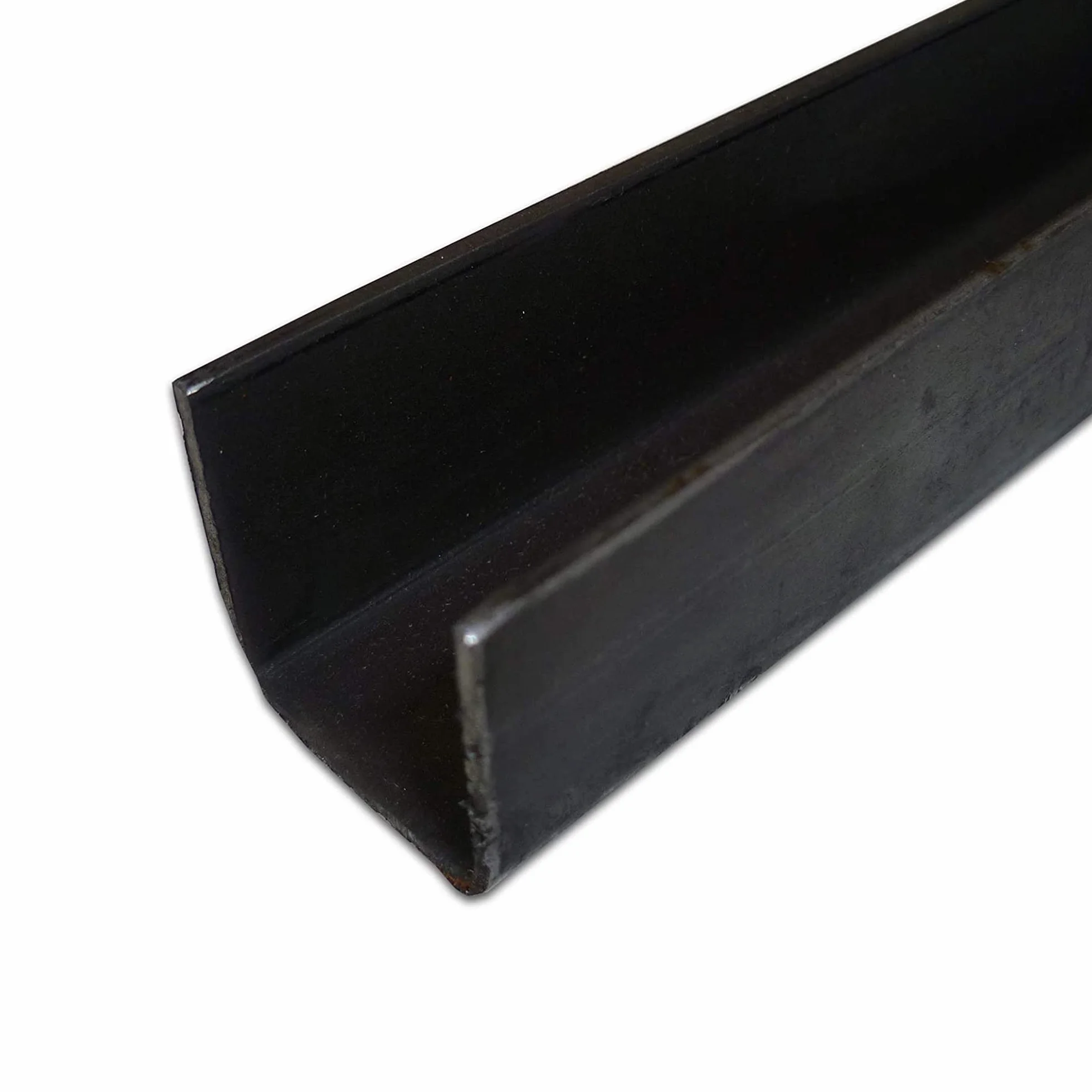 B&T - Profilo a U in acciaio, 25 x 25 x 1,5 mm, in lunghezze da 1500 mm +0/-3 mm, S235 (1.0038 ST37), profilo per parete di bordo in acciaio grezzo non trattato.
