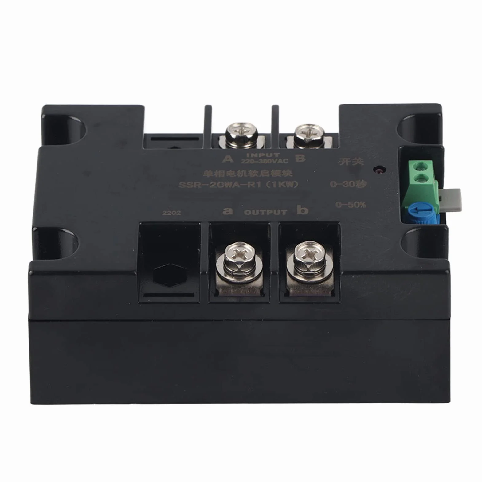 SSR-20WA-R (1KW) Avviamento graduale motore bifase monofase, modulo ottico modulo soft start con fondo in alluminio(Module)