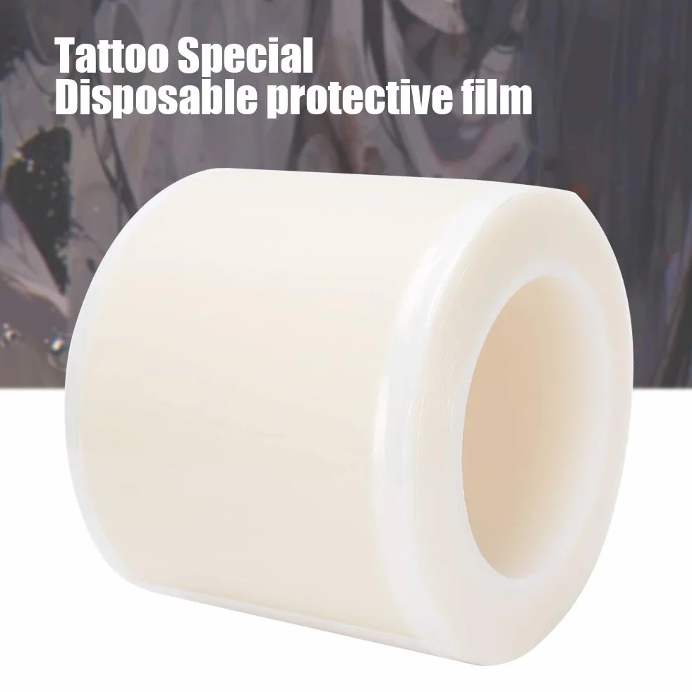 Rotolo di pellicola Barriera per tatuaggi, 1200 fogli, pellicola protettiva monouso a prova di acqua, accessori per tatuaggi per labbra per tatuaggi dentali(incolore e trasparente)