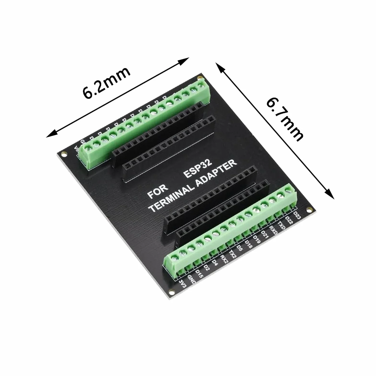 4 pezzi ESP32 Breakout Board per 30PIN, ESP32 scheda di sviluppo 2,4 GHz Dual Core WLAN + Bluetooth 2 in 1 microcontrollore ESP-WROOM-32 Chip per Arduino