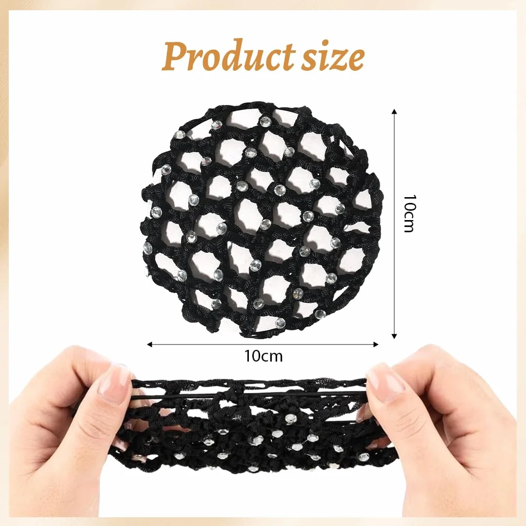 Retine per Capelli Chignon Elastiche Invisibili 4 Pezzi per Capelli Lunghi