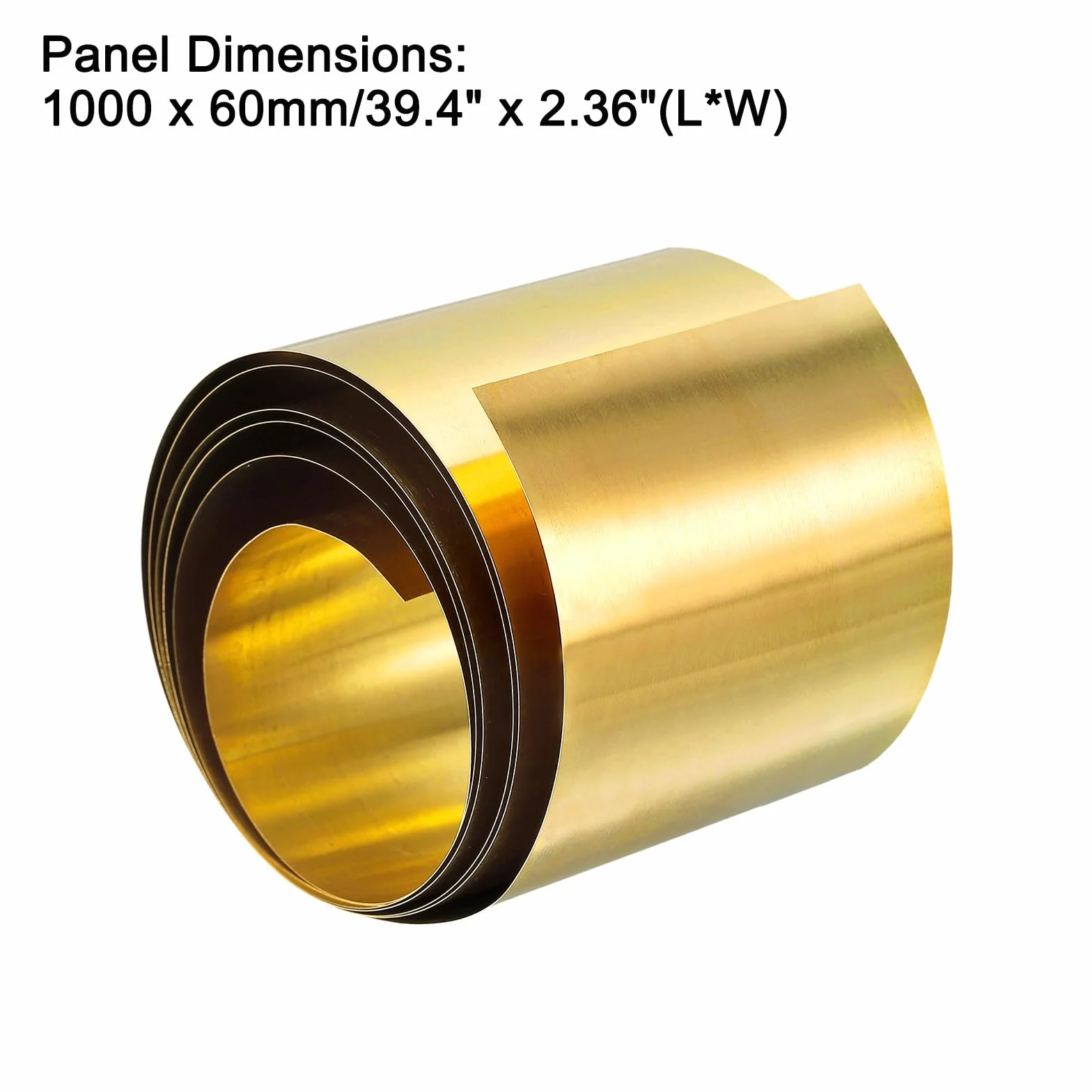 QUARKZMAN Ottone Foglio Rotolo, Metallo Lamina Piastra 1000mm x 60mm x 0,2mm Foglio di Ottone Piastra in Ottone Lamiera Sottile Fogli di Rame per Sbalzo