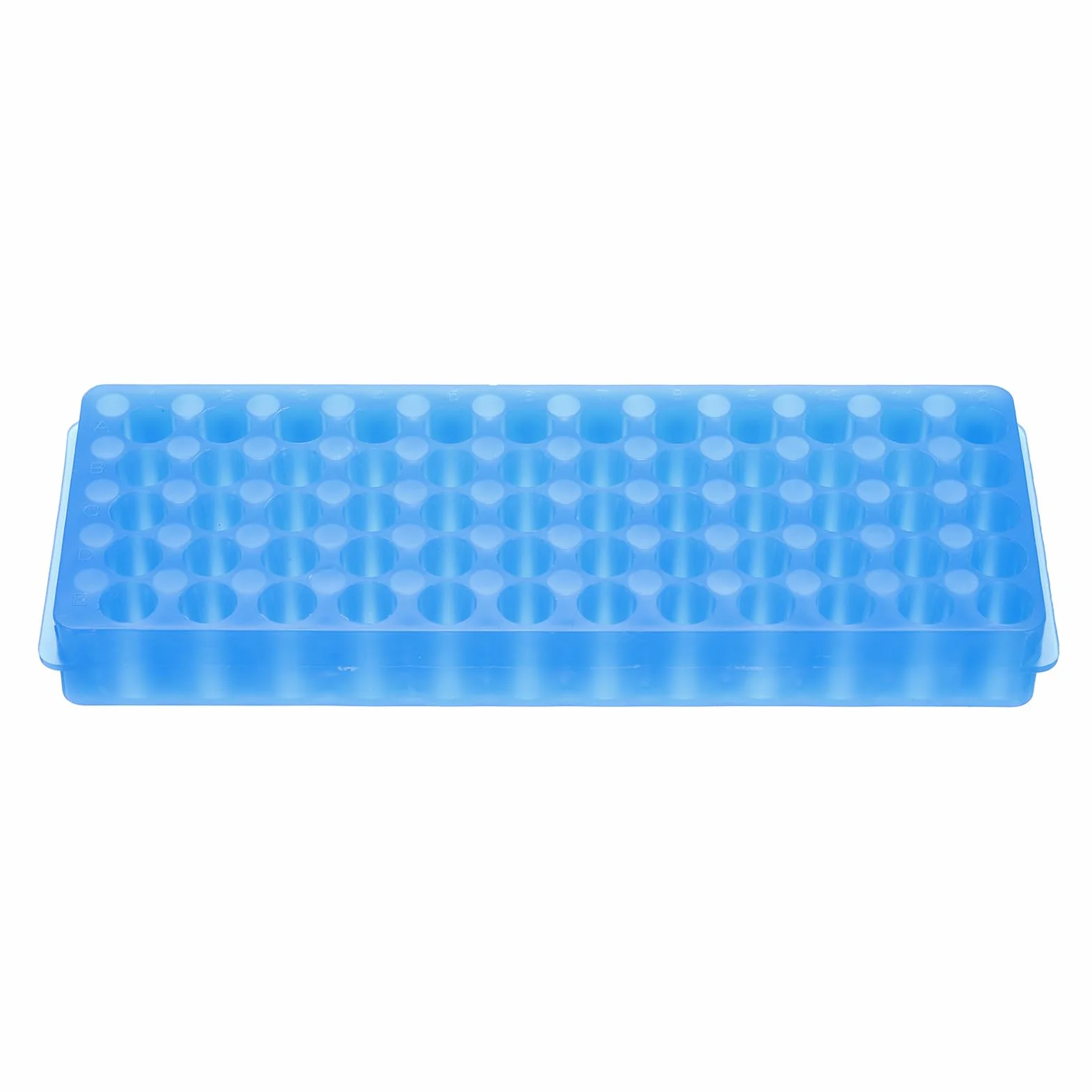 PATIKIL Porta Provette Da 60 Pozzi 1 Pezzo Porta Vial Doppio Pannello Supporto Per Provette Da Centrifuga 0.2/0.5/1.5/2ml Blu
