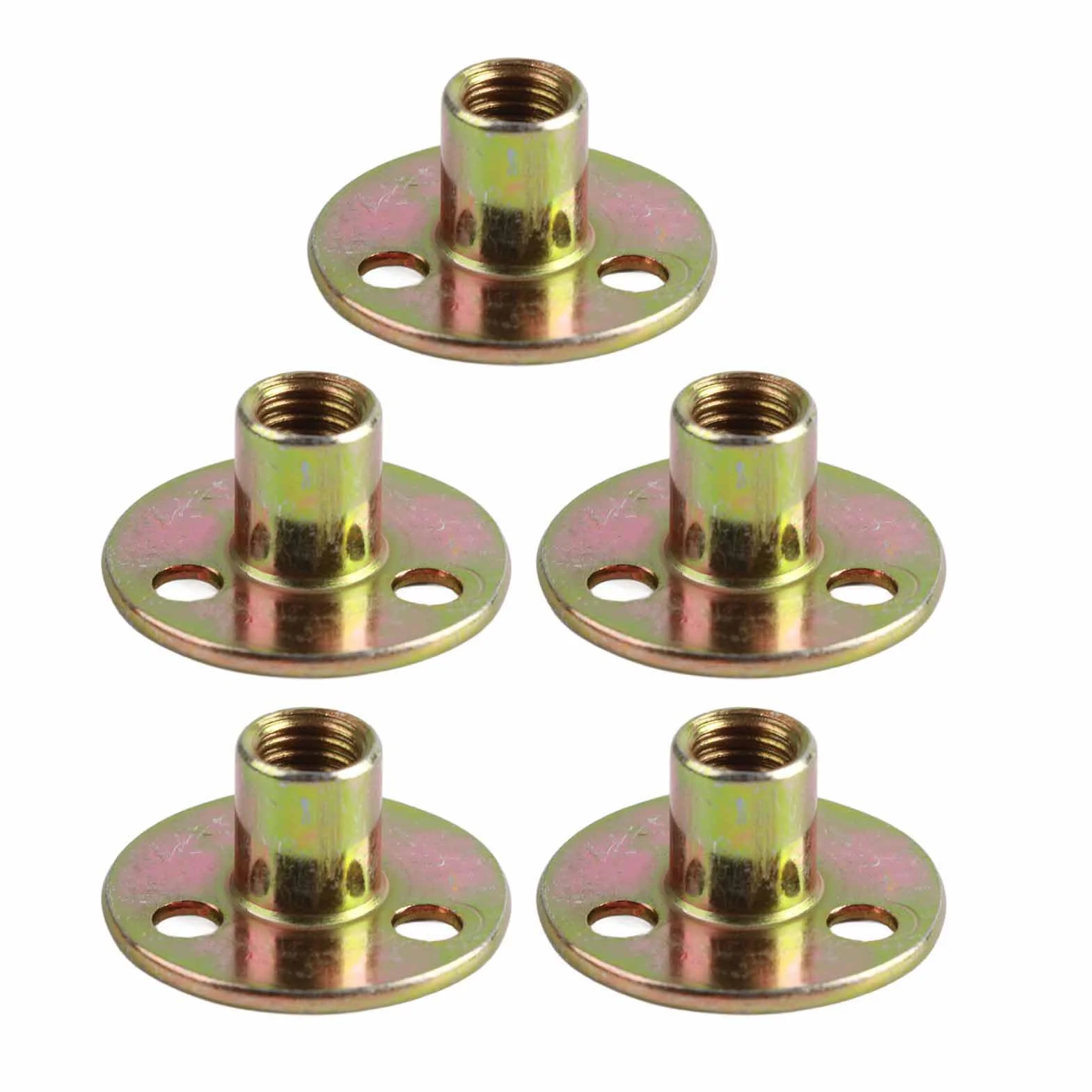 Dado a Base Rotonda Flangiato 5 Pezzi M6 M8 M10 Ferro Zincato