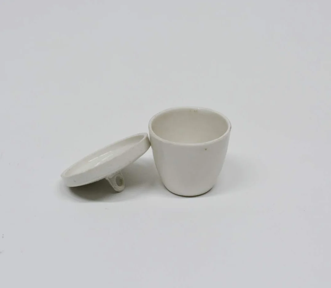 LLF, Crogiolo in porcellana con coperchio (20 ml, 30 ml, 40 ml, 70 ml, 100 ml, 200 ml, 300 ml)