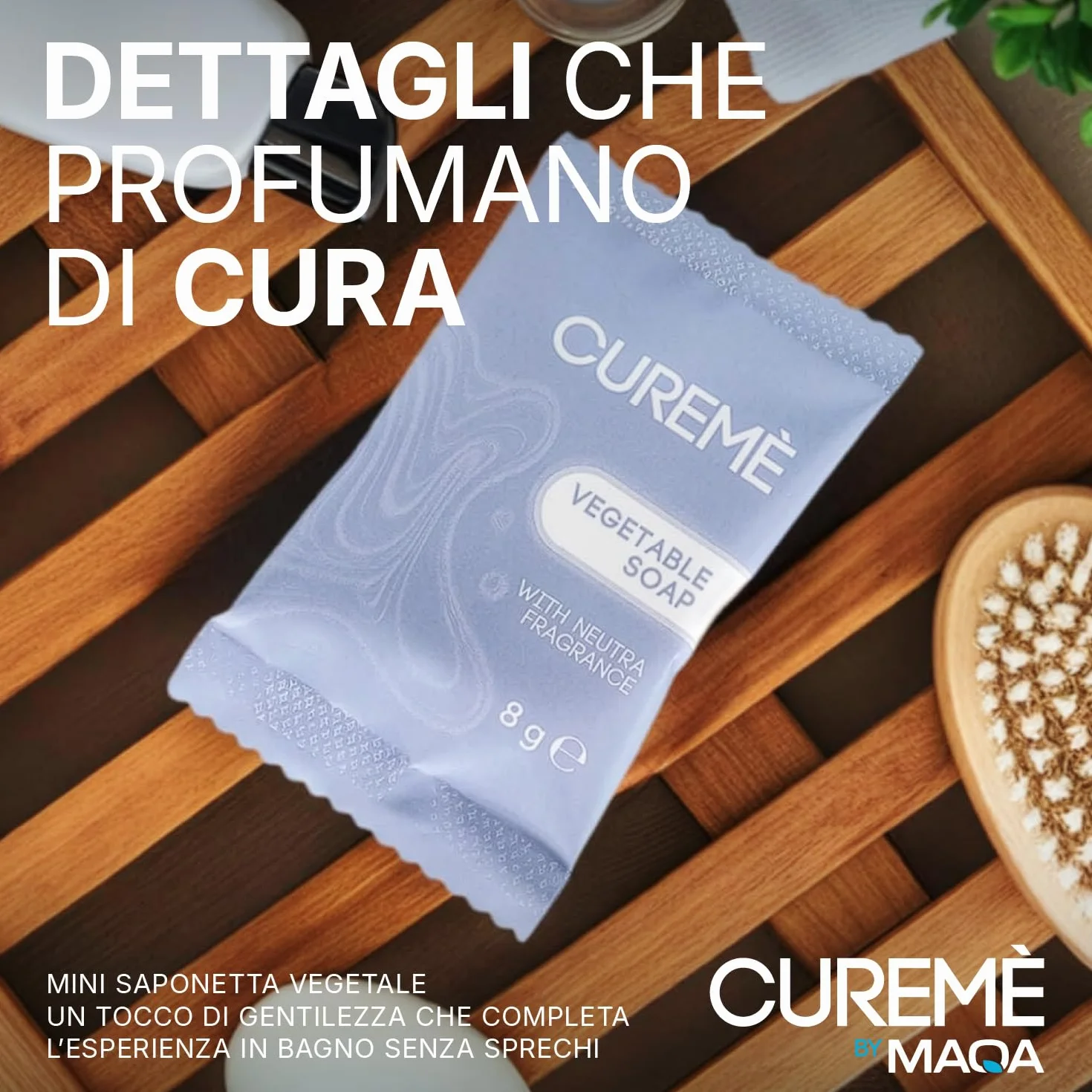 Set Cortesia Bagno per B&B Completo 200 Pezzi – Shampoo Doccia 20 ml + Saponette 8 g Monodose