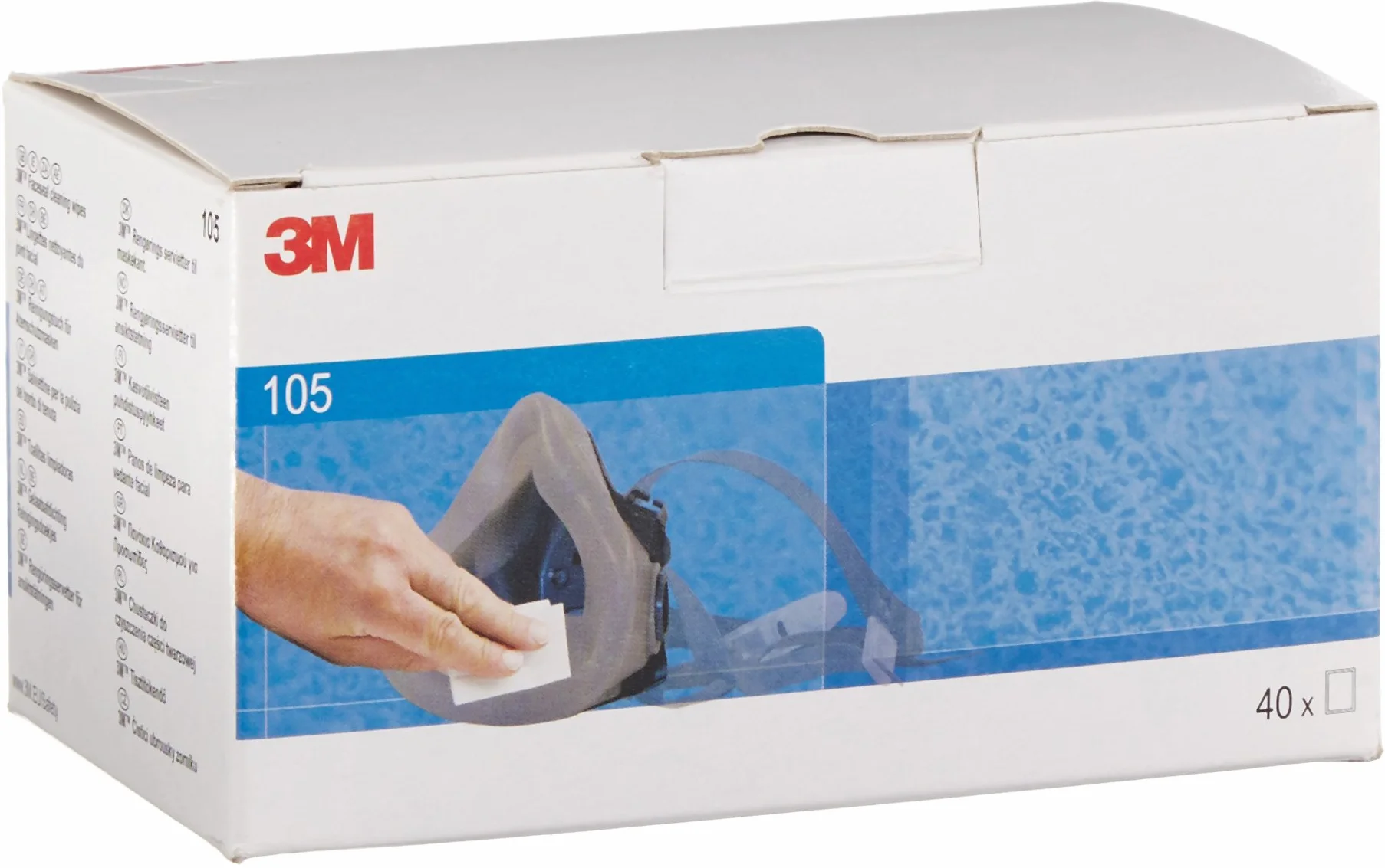 3M 105 Salviette detergenti per pulizia semimaschere e pieni facciali