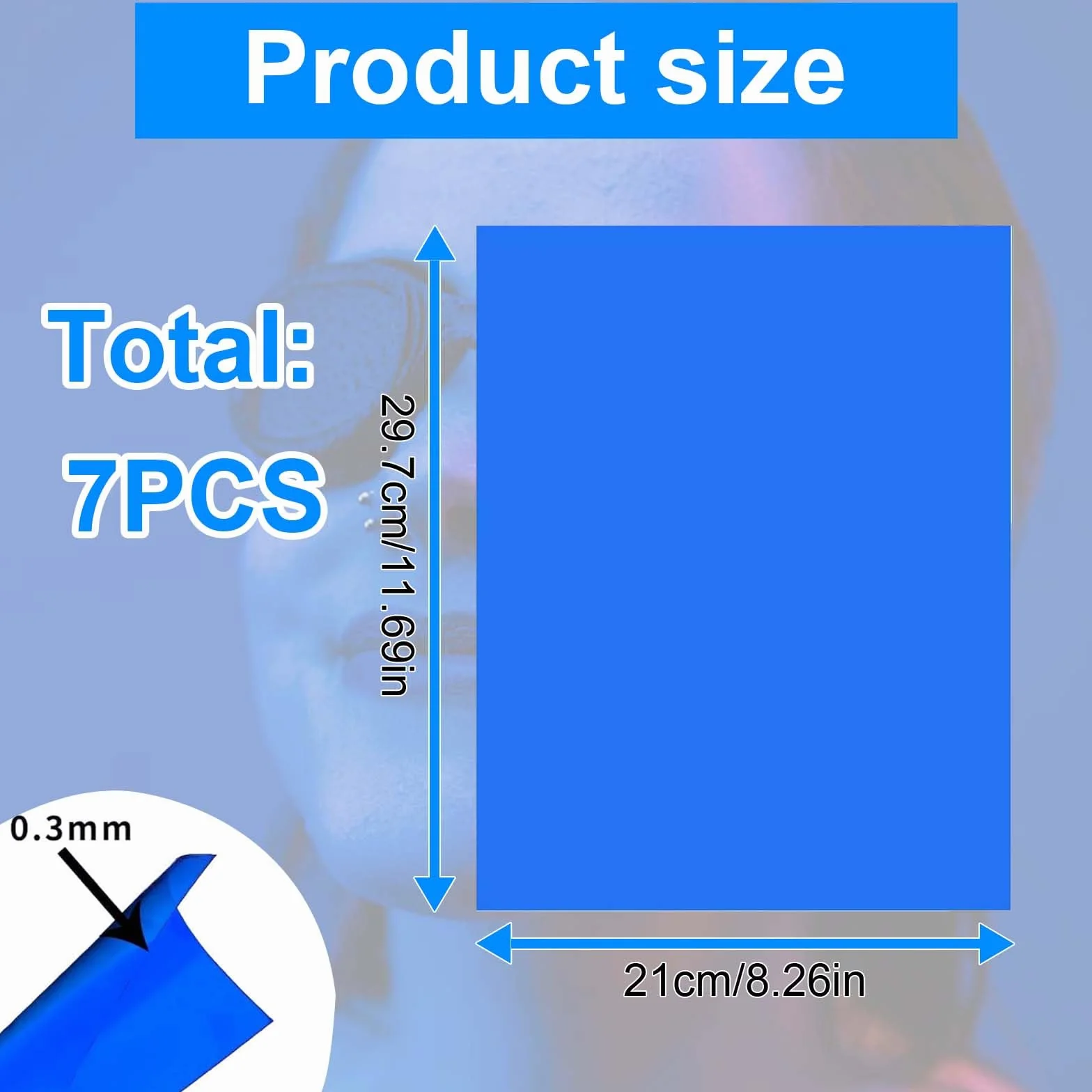 Pellicola blu filtrante 10 pezzi pellicola per lampade 30x30 cm pellicola resistente al calore 0.3 mm per fotografia decorazioni fai da te protezione occhi luci LED