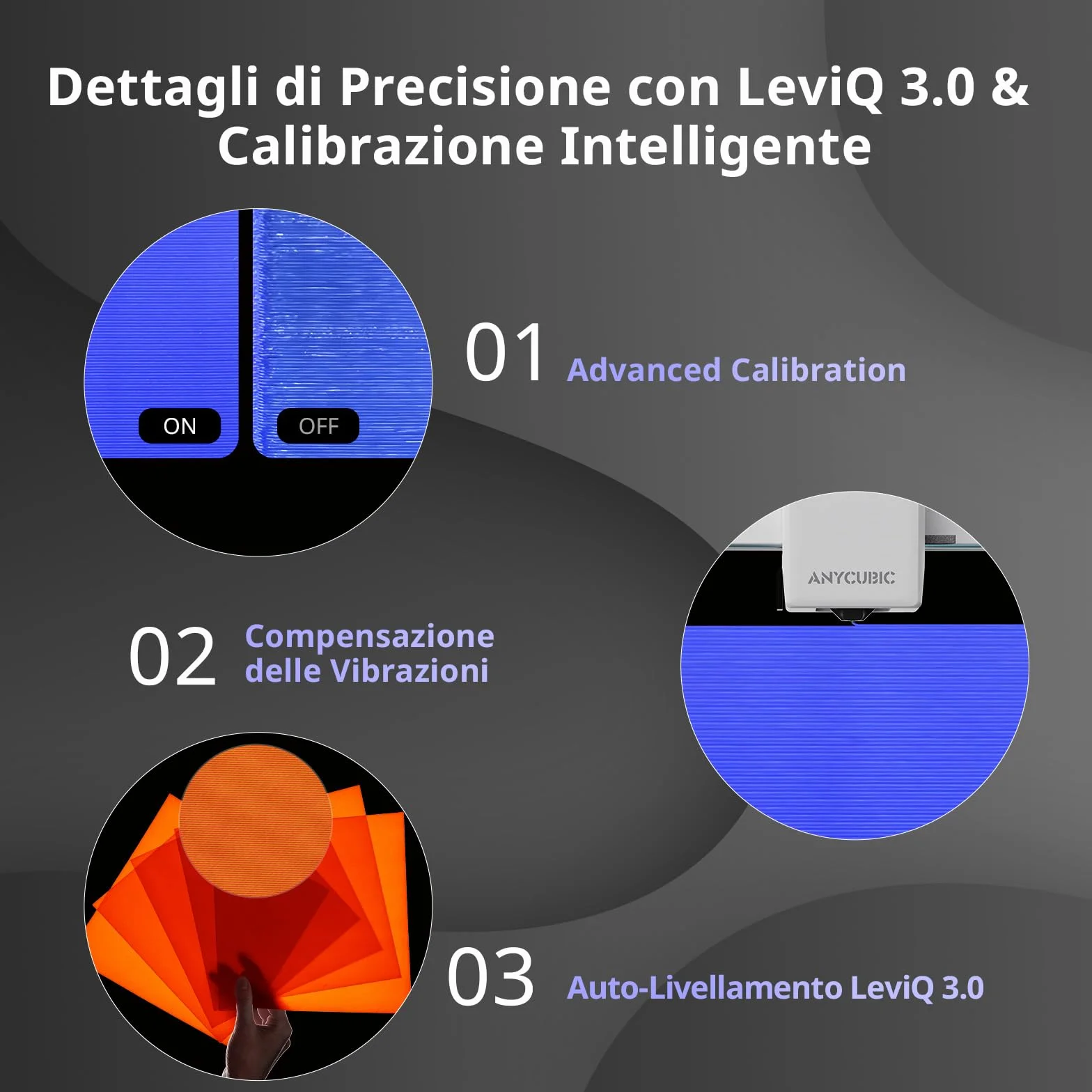 Anycubic Kobra X Stampante 3D, Alta Velocità da 600 mm/s con Stampa 4 Colori, Livellamento Automatico 49 Punti, Rilevamento Intelligente Tramite AI per Principianti e Professionisti,260 x 260 x 260 mm