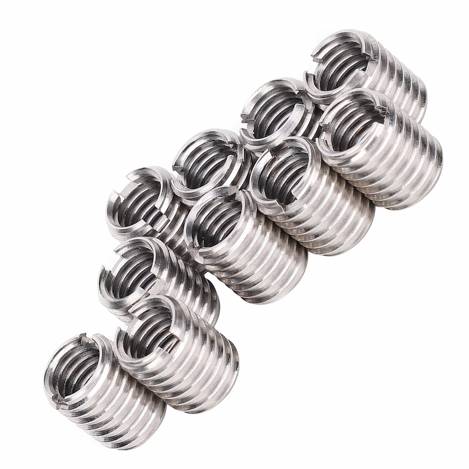 Riduttore Filettato M10 a M8 10 Pezzi Manicotto di Riparazione Inserto Filettato Acciaio Inossidabile
