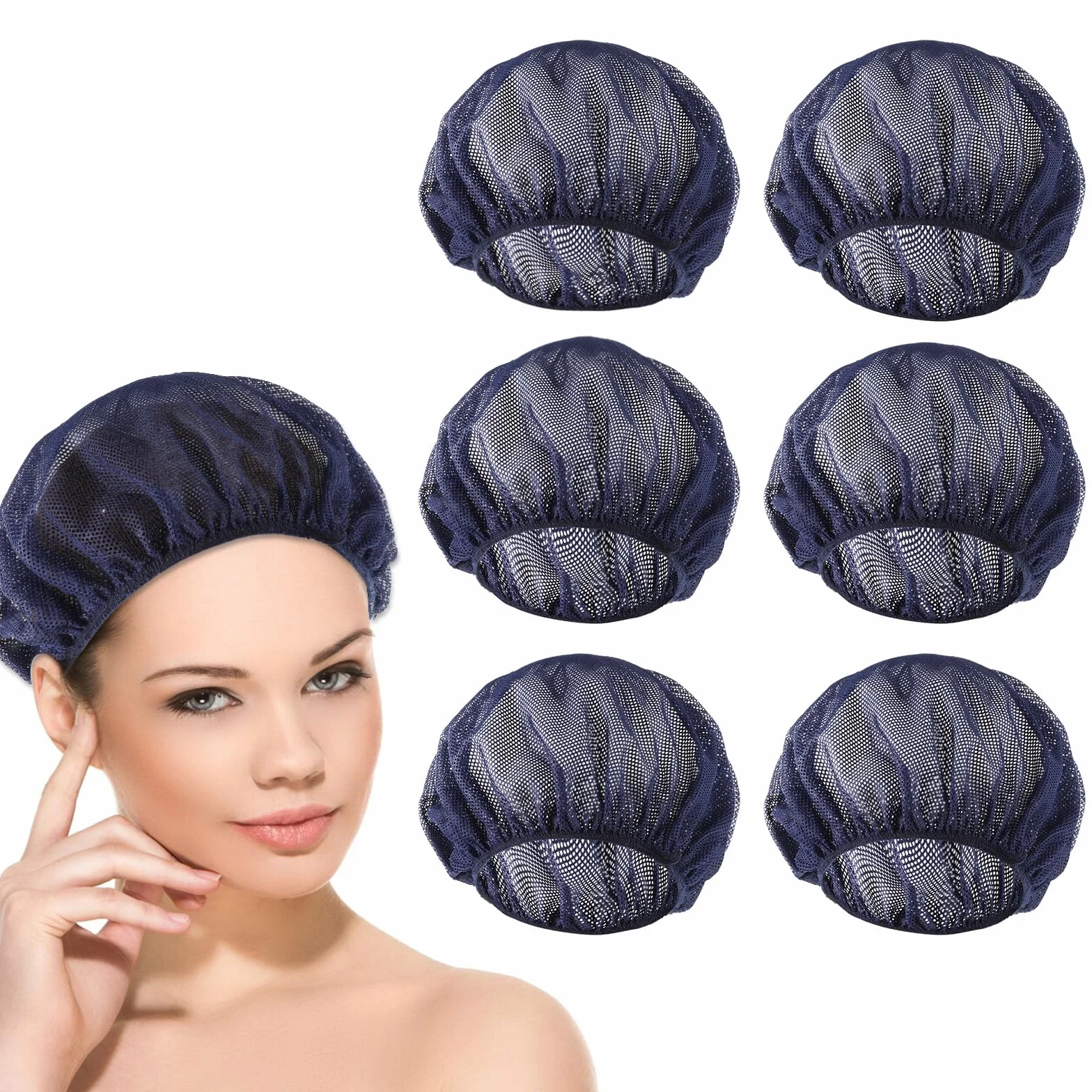 Jeffdad 6 retine per capelli per dormire riutilizzabili da donna