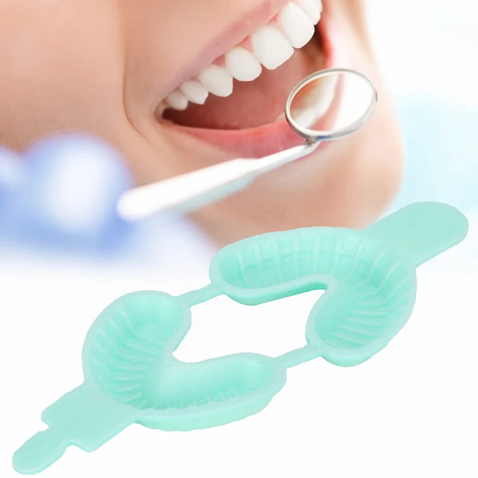 Vassoi dentali monouso al fluoro, doppio strato, kit 50 pezzi (S)