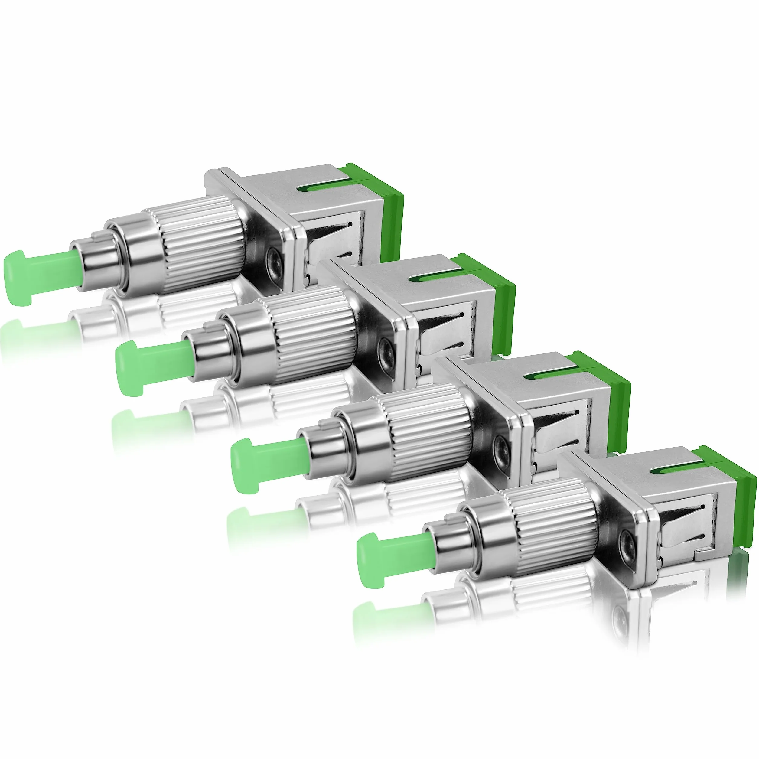 SM 4PCS FC-SC Adattatore Fibra Ottica FC APC(Maschio) a SC APC(Femmina) Connettore Adattatore 9/125um FC/SC Hybrid Adapter per OTDR/OLS/OPM/VFL/Fibra Ottica(FCAM-SCAF4)