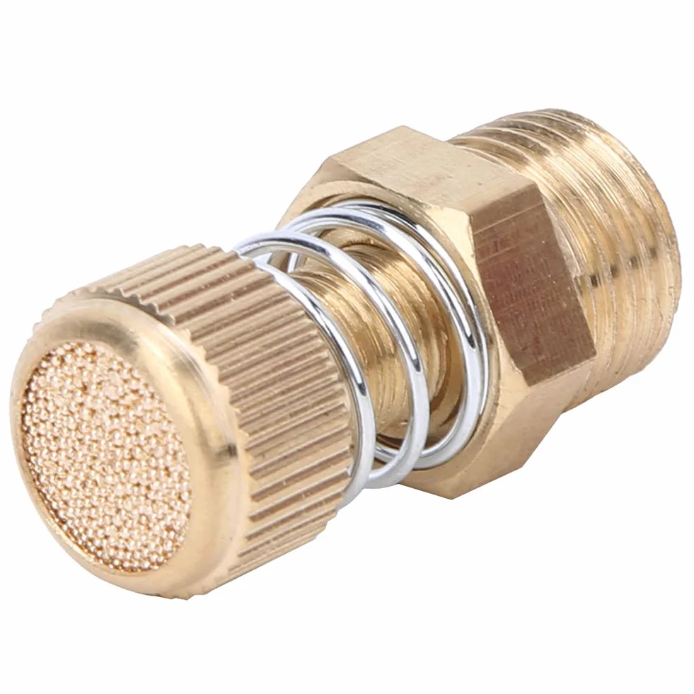 Silenziatore Pneumatico Filettato, Elettrovalvola Pneumatica in Ottone 10 Pezzi BSPT 1/4