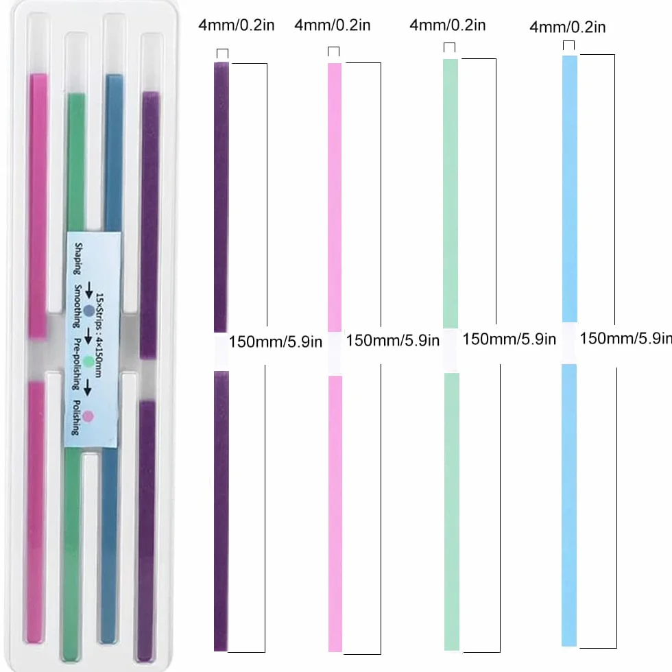 Carta vetrata dentale 4 mm lucidatura interdentale NatureAqua Resina 60 pz