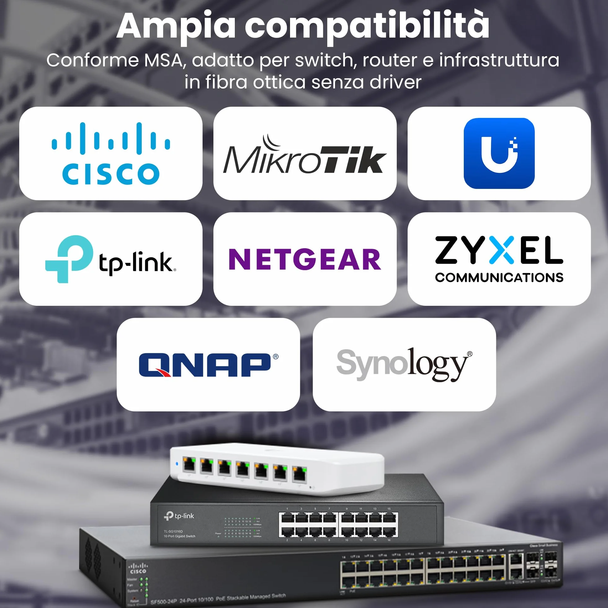 Extralink Modulo SFP WDM Singlemode 1,25G SC 1310/1550nm 3km Compatibile Ubiquiti UniFi Cisco Gigabit Ricetrasmettitore Switch Router