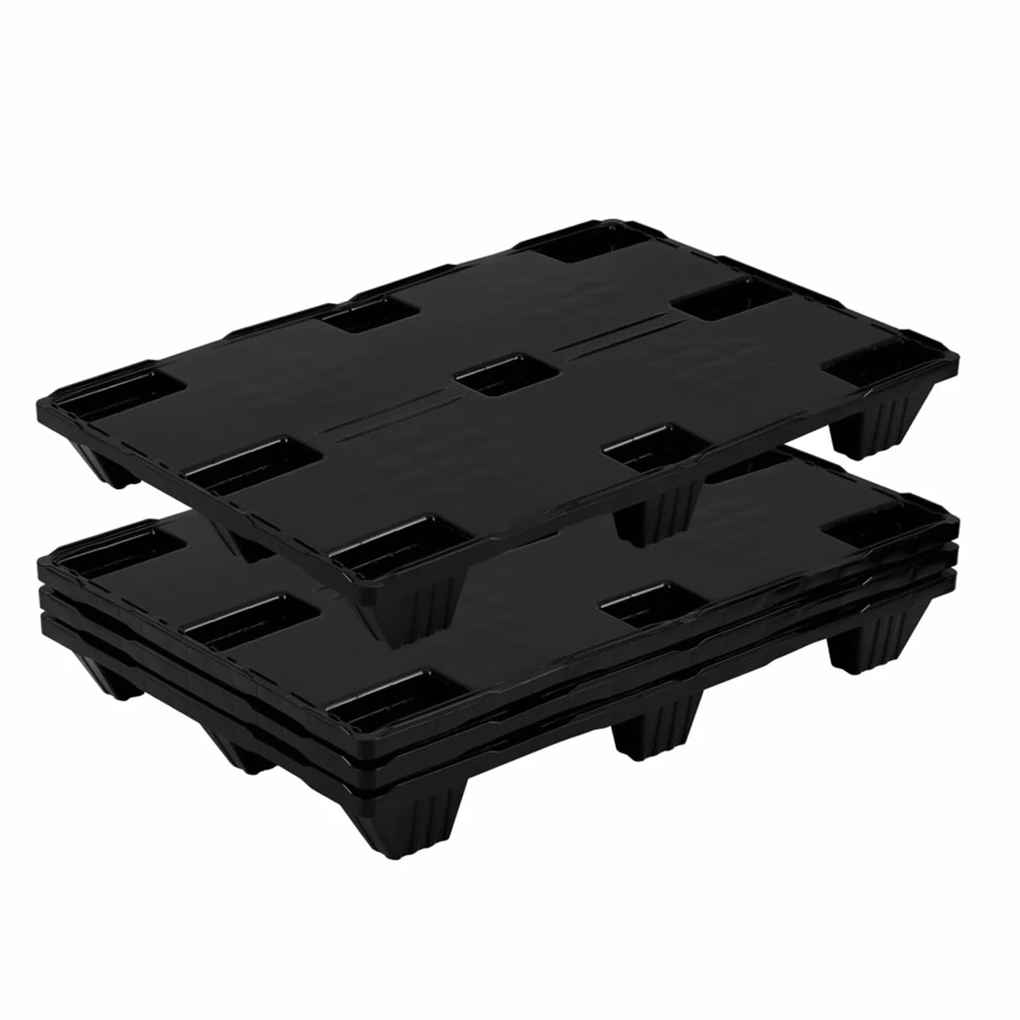 IMJ-Global - Pallet in Plastica HDPE, Bancali Plastica 120x80 Impilabile con 9 Piedini, Ogni Bancale Possiede la Certificazione Alimentare ed ha una Portata Massima di 2500kg (1 Bancale)