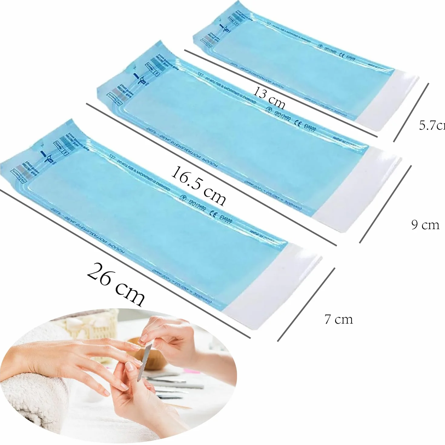150 Pezzi Sacchetto Di Sterilizzazione, Acchetti Sterili in PVC, Sacchetti Per Autoclave, Buste Autosigillanti per Sterilizzazione, Buste Per Sterilizzazione