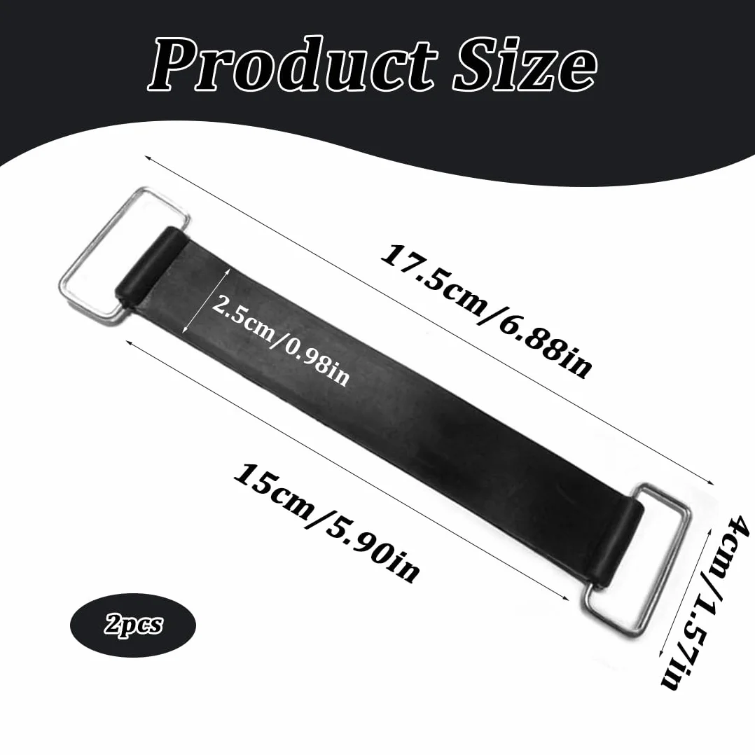2 Pezzi Cinturino elastico in gomma per batteria Cinghie per Batteria Antiscivolo Elastico Cintura elastica per moto supporto batteria fascia in gomma montaggio per motociclette