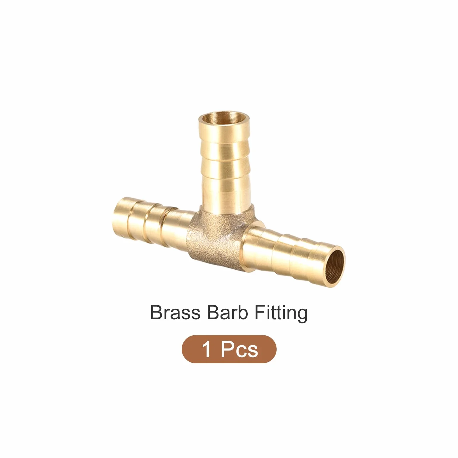 METALLIXITY Forma T Ottone Barra Raccordo (8mm x 10mm x 8mm) 1pz, Barra Riduttore - per Carburante Aria Acqua Olio Gas