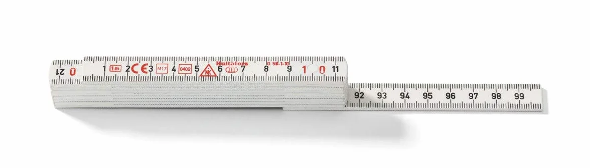 Hultafors 200364 1 m "G59 – 2,5-25,4 cm Metro pieghevole, colore: bianco