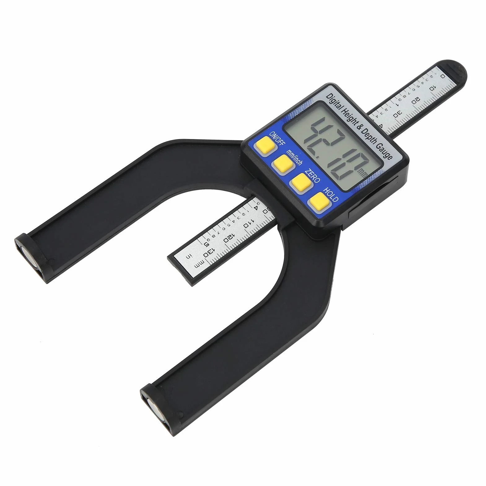 VBESTLIFE Misuratore di profondità digitale 0-80 mm Display larga scala Righello doppio scopo