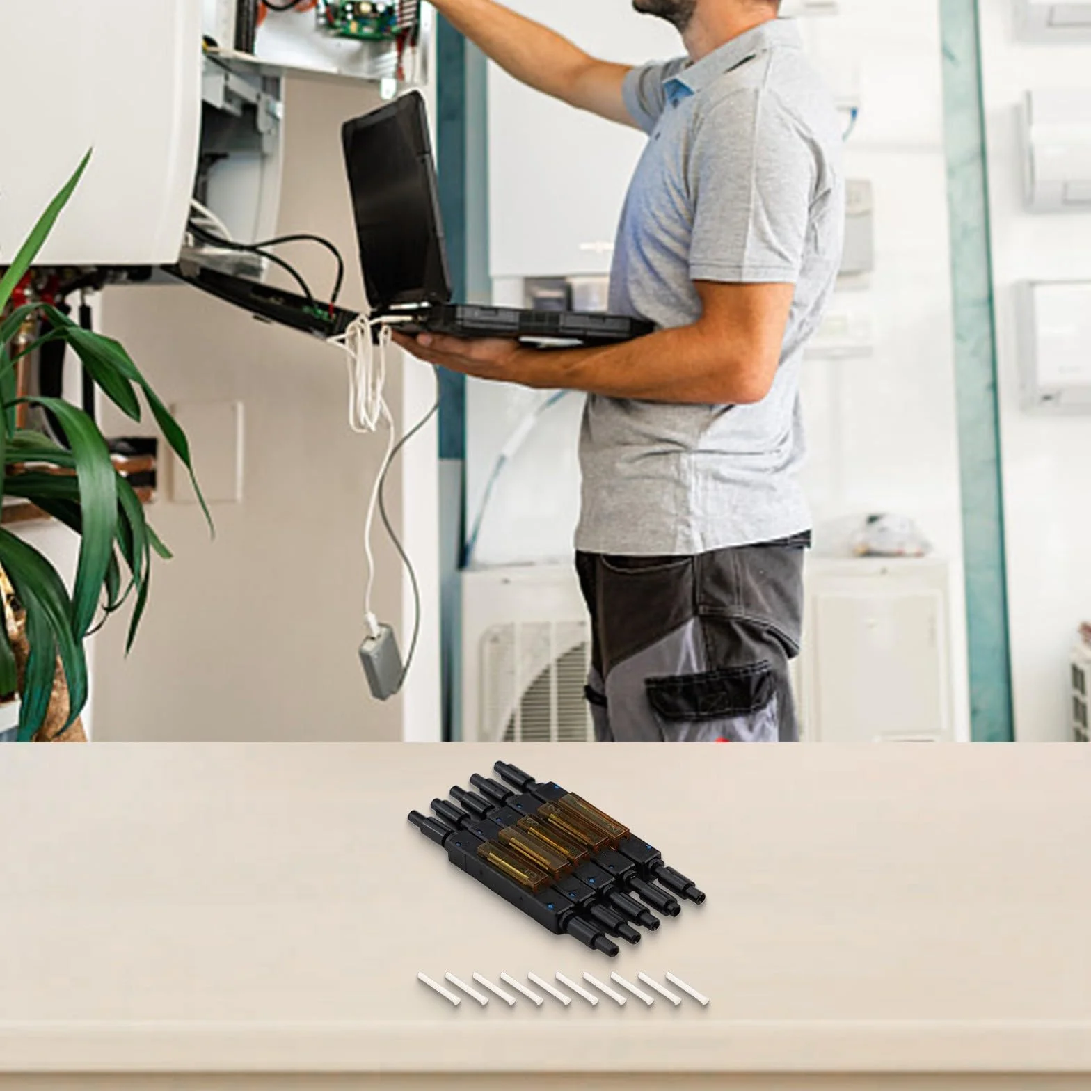 Adattatore meccanico per connettori rapidi in fibra ottica, connettore per cavo a goccia per strumento di installazione FTTH, adattatore per fibra da 0,25 mm e 0,9 mm con (5 pezzi)