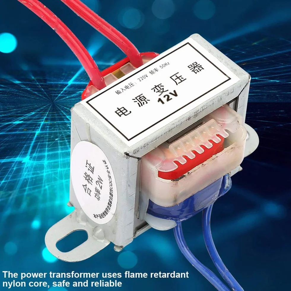 Trasformatore 220v 12V/24V AC di Uscita Ingresso 2W 220V 50Hz Single Power Transformer per Automotive Elettricità(12V)