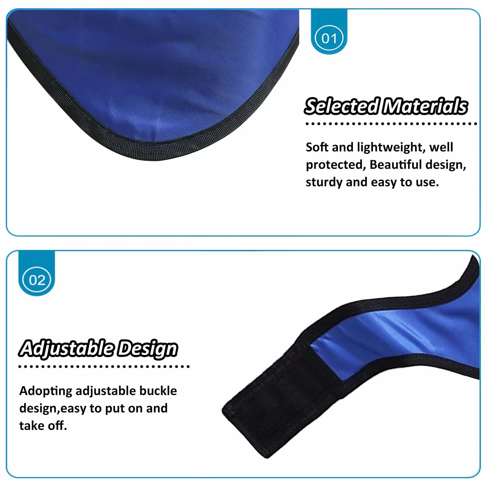 Schermo per Tiroide in Piombo Blu 0.5mmPb Protezione Raggi X Collare Regolabile per Cliniche