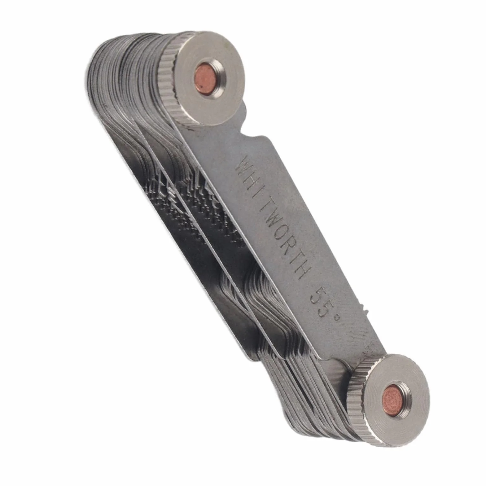 Misuratore passo-passo in acciaio inossidabile 60 e 55 gradi Tappo calibro Gage Metrico + imperiale 52 pezzi