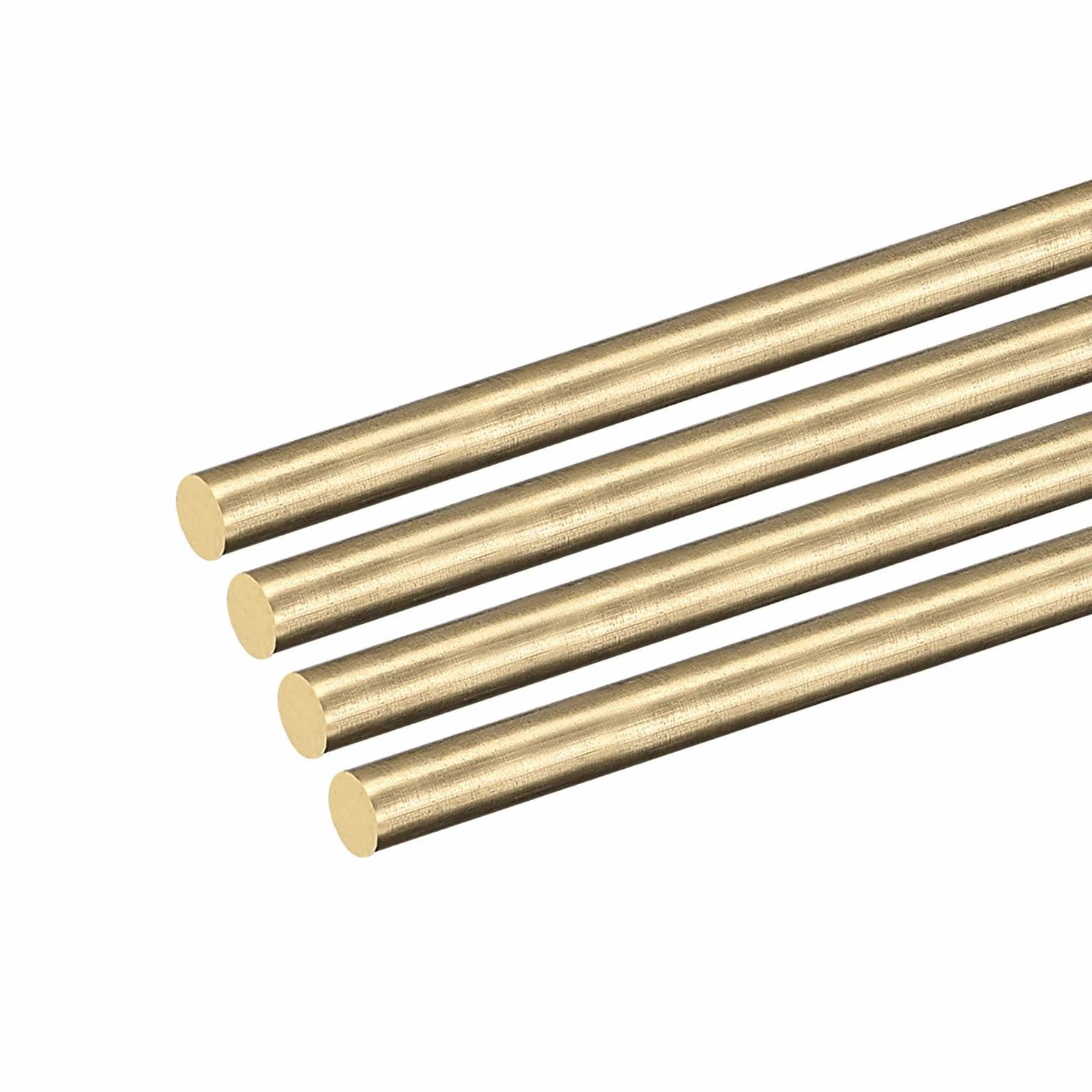 DMiotech 4pz 5mm x 200mm, Ottone Massiccio Tondo Asta, Ottone Asta Tornio Barra Scorte per Fai-da-Te Artigianato