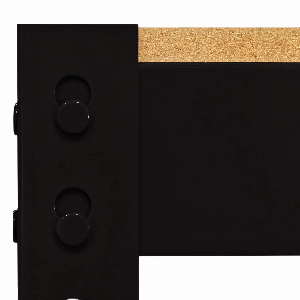 Monster Racking - Tavolo da Lavoro Nero Q-Rax Senza Bulloni in Acciaio e MDF 90x120x60cm per Garage, Officina e Magazzino