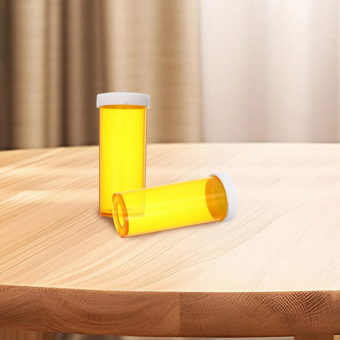 Porta Pastiglie Arancione in Plastica Pp Organizzatore Compatto Portatile per Farmaci e Pillole 10 Pezzi