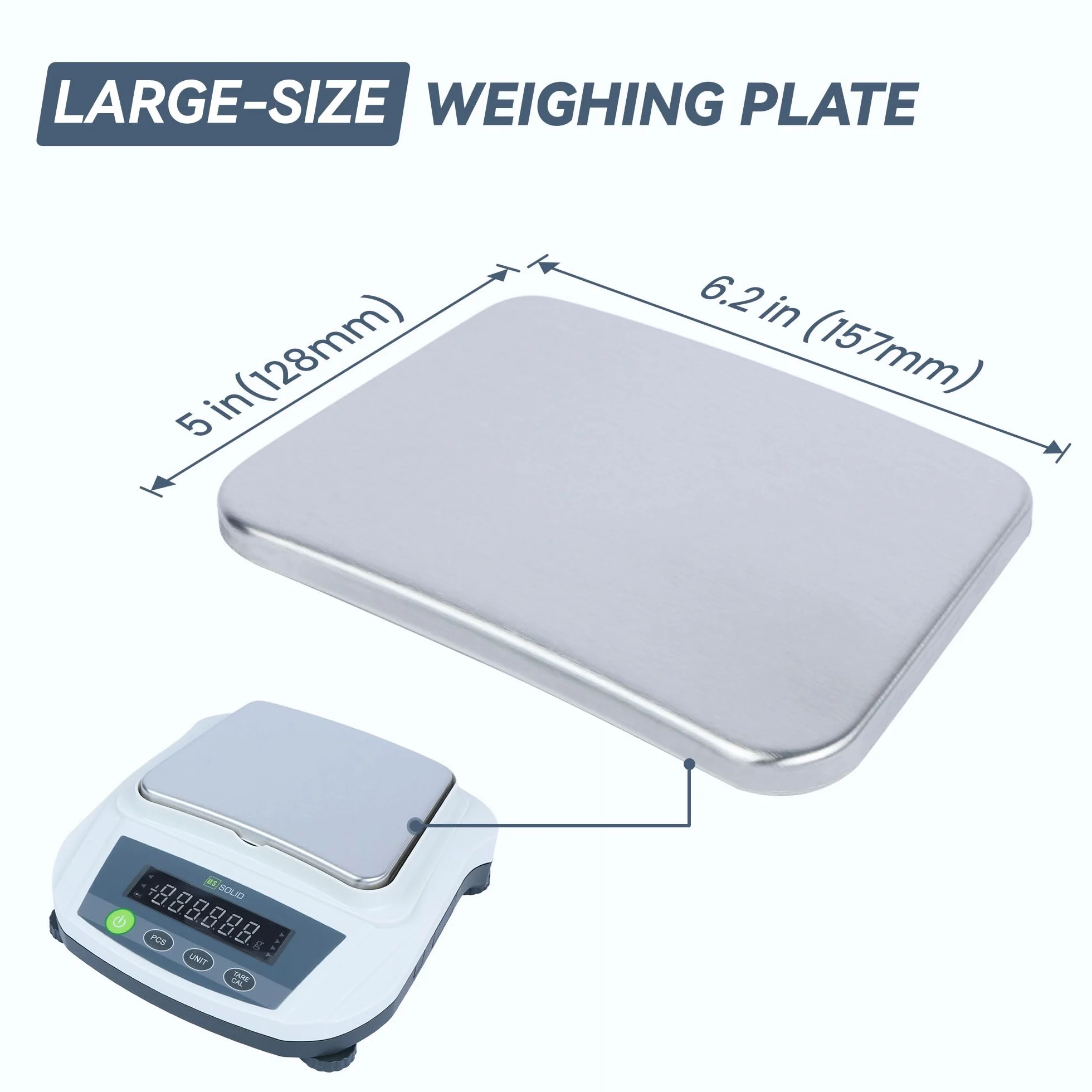 U.S. Solid Bilancia di precisione analitica digitale da laboratorio 2000 g x 0,01 g per cucina gioielli scienza