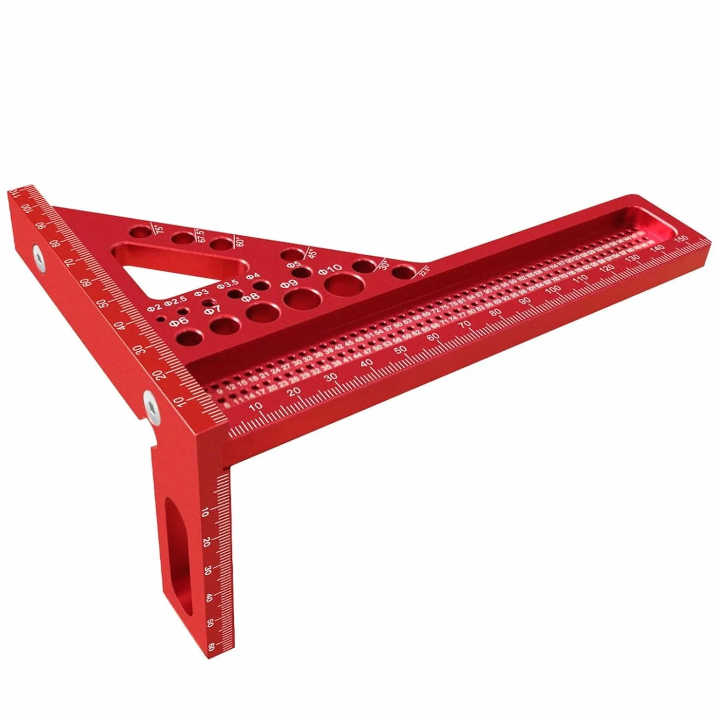 Quadrato Mitre 3D, Regola di misura multi-angolare, Strumento di precisione in lega di alluminio per falegnameria, 15