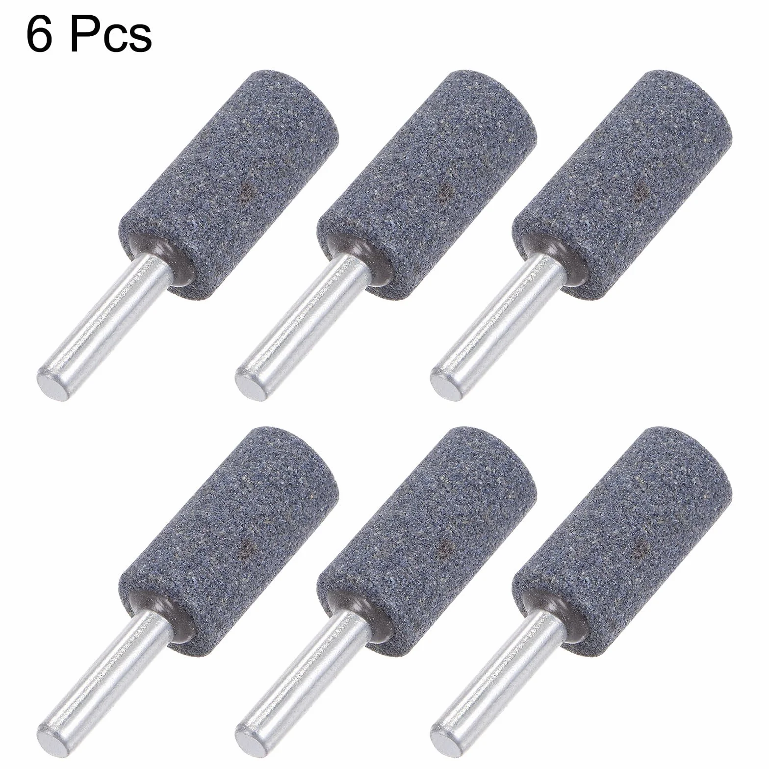 QUARKZMAN 6pz Pietra Montata Abrasiva 1/4" Asta 0.63" Dia Cilindrico Corindone per Rettifica e Lucidatura