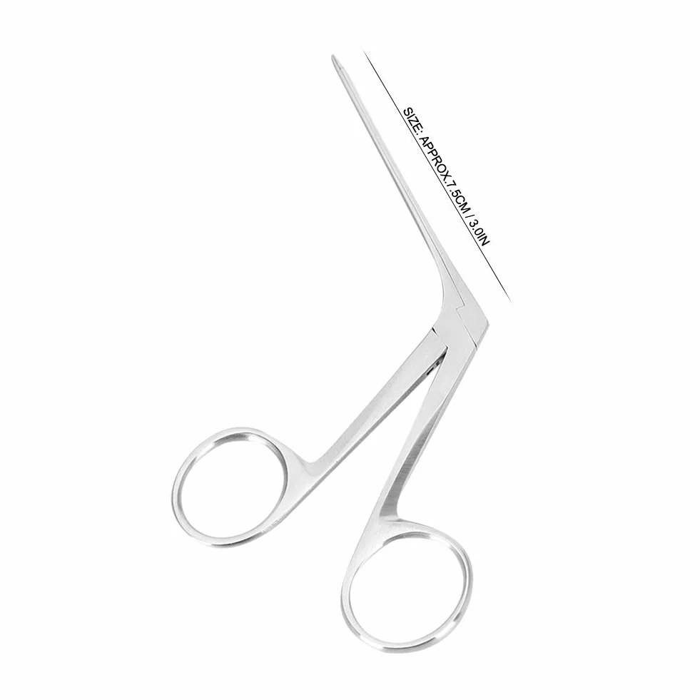 Micro pinza a coccodrillo da 3" con strumenti da laboratorio seghettati, oftalmici, otorinolaringoiatri