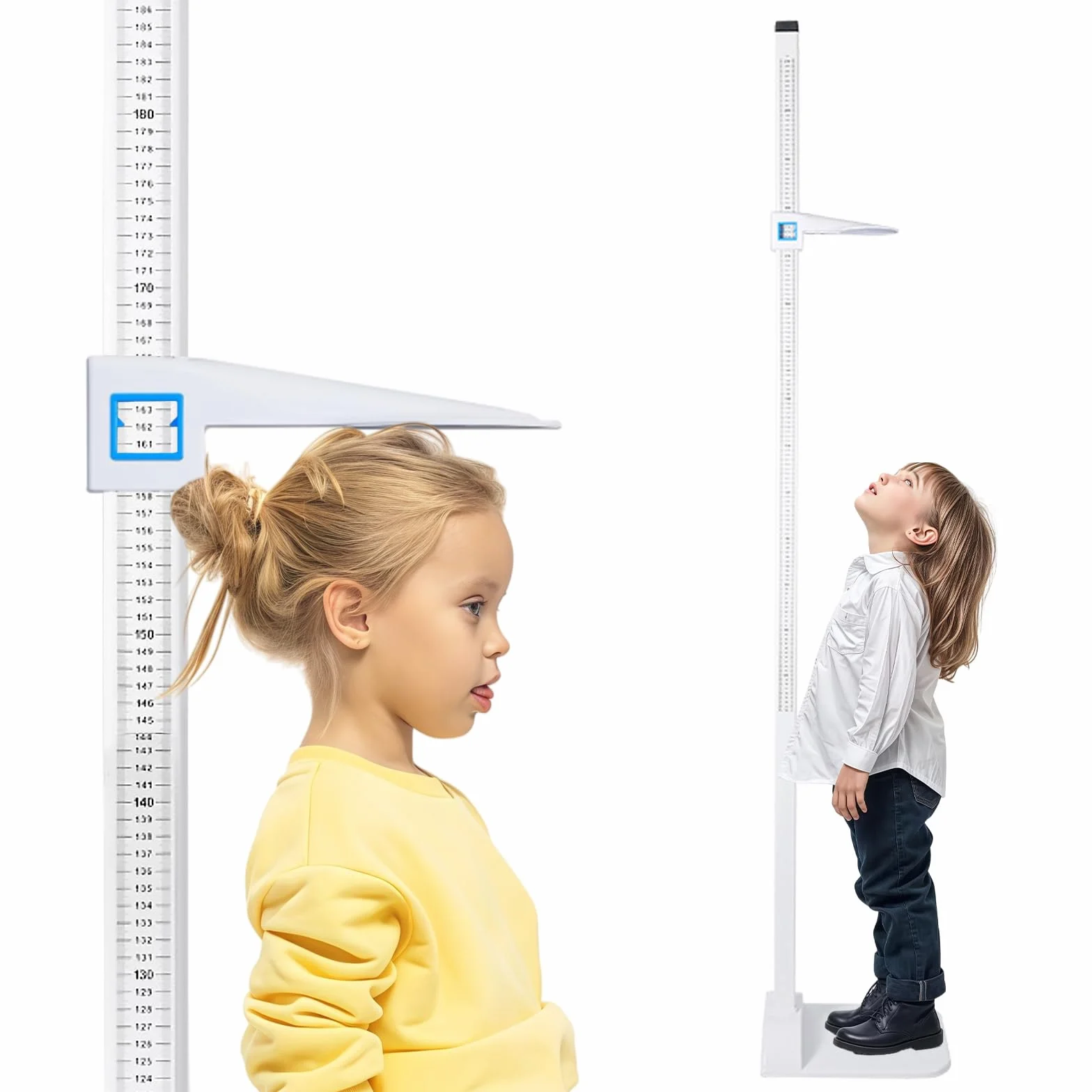 Stadiometro Portatile 20-210 cm Barra di Misurazione Altitudine Digitale Altimetro Medico Display Doppia Scala