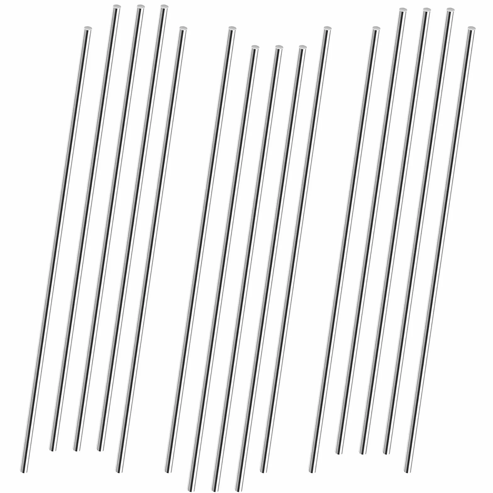 Aste di Acciaio Inox 3 mm x 300 mm Barre Tonde Solide per Fai da Te Artigianato 15 Pezzi